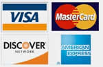 Proudly Accept the following Credit Cards